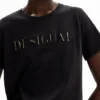 T-shirt met glanzend logo