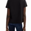 T-shirt met glanzend logo