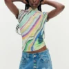 T-shirt met golfprint