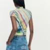 T-shirt met golfprint