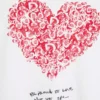 T-shirt met hartjesprint en korte mouwen