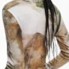T-shirt met hoge hals en paardenprint