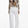 T-shirt met hoge hals en paardenprint