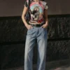 T-shirt met kattenprint