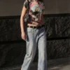 T-shirt met kattenprint