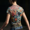 T-shirt met kattenprint