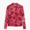 T-shirt met knopen en flockprint