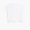 T-shirt met korte mouwen en geborduurde bloemen