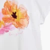T-shirt met korte mouwen en geborduurde bloemen