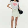T-shirt met korte mouwen en hartmotief