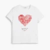 T-shirt met korte mouwen en hartmotief