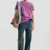 T-shirt met korte mouwen en letters