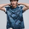 T-shirt met korte mouwen en mozaïekprint
