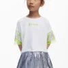 T-shirt met korte mouwen en pailletten