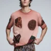 T-shirt met korte mouwen en Patchwork
