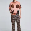 T-shirt met korte mouwen en Patchwork