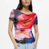 T-shirt met korte mouwen en print