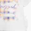 T-shirt met korte mouwen en ruitjesmotief
