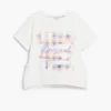 T-shirt met korte mouwen en ruitjesmotief
