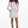 T-shirt met lange mouwen en hartjes