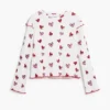 T-shirt met lange mouwen en hartjes
