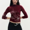 T-shirt met lange mouwen en print