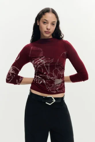 T-shirt met lange mouwen en print