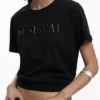 T-shirt met logo met studs