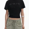 T-shirt met logo met studs