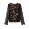T-shirt met Mickey Mouse in tule