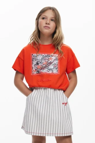 T-shirt met pailletten