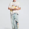 T-shirt met print en tekeningen