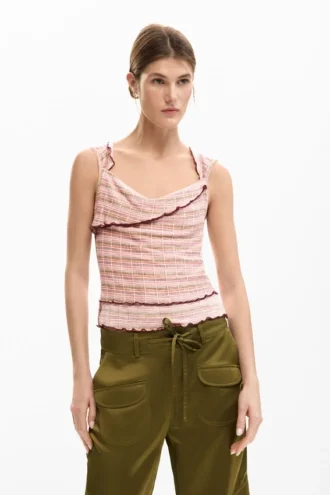 T-shirt met ruches