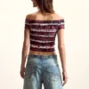 T-shirt met ruches Ontworpen door Christian Lacroix