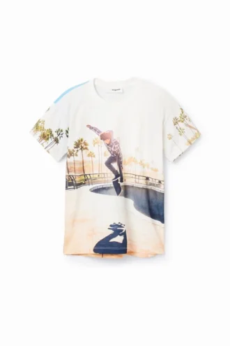 T-shirt met skaterprint