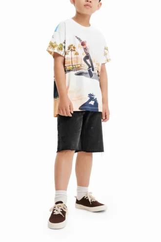 T-shirt met skaterprint
