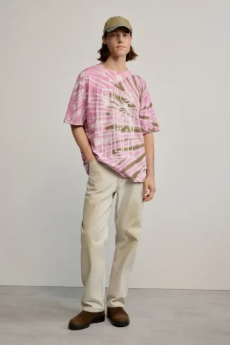 T-shirt met tie-dye-print