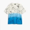 T-shirt met tropisch kleurverloop