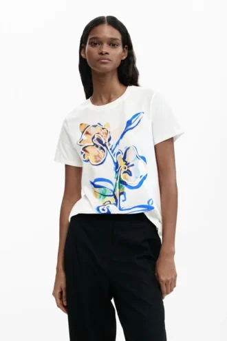 T-shirt met tuinbloemen