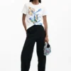 T-shirt met tuinbloemen