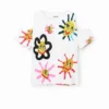 T-shirt met uitsnijdingen