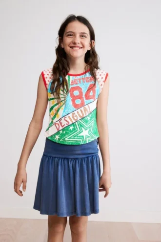 T-shirt met veelkleurige print