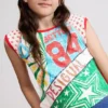 T-shirt met veelkleurige print