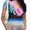 T-shirt met vervaagd landschap