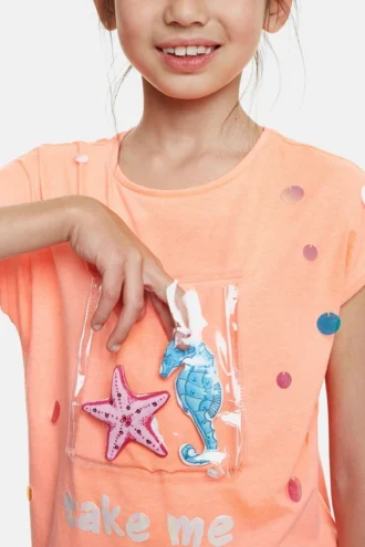 T-shirt met zeemotief