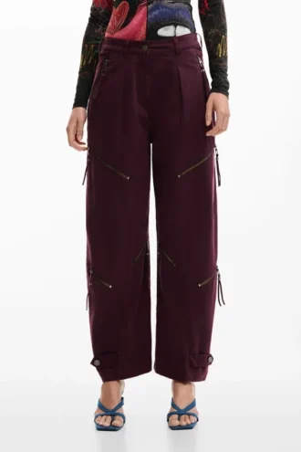 Tie-dye broek met ritsen