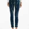 Tie-dye denim broek