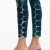 Tie-dye denim broek