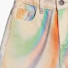 Tie-dye denim korte broeken