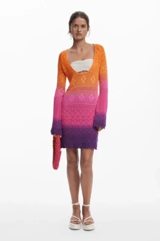 Tie-dye gehaakte jurk